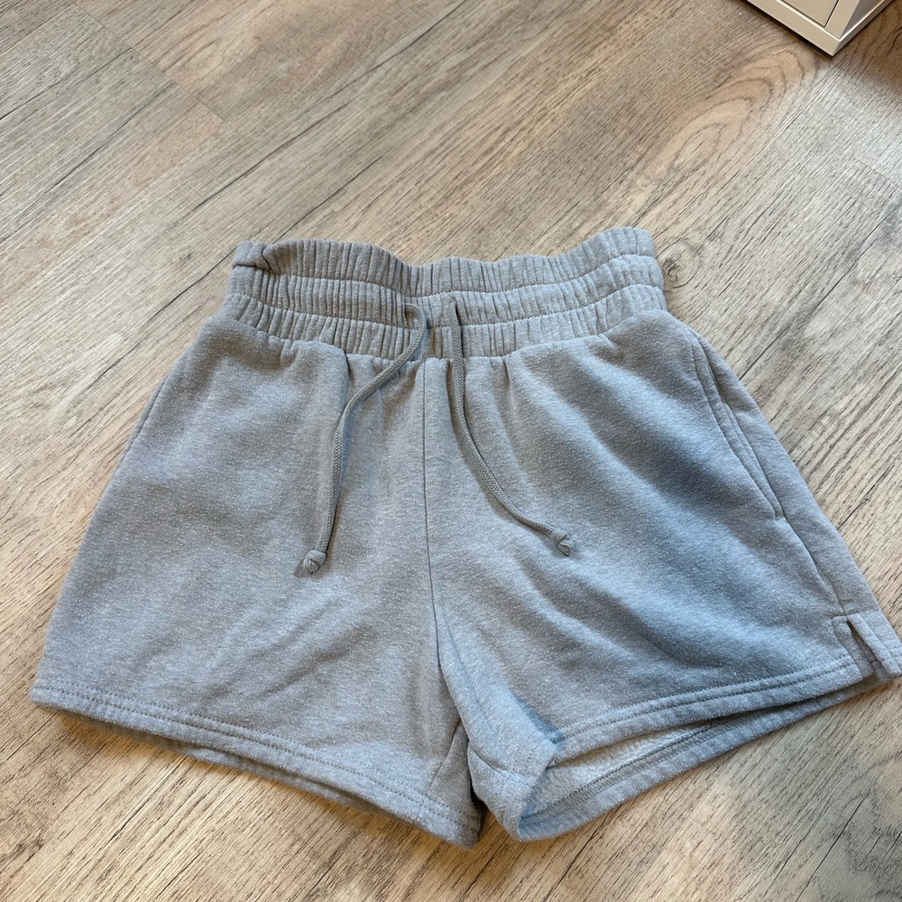 wild fable Heather Gray Cozy Fleece-Lined Shorts
